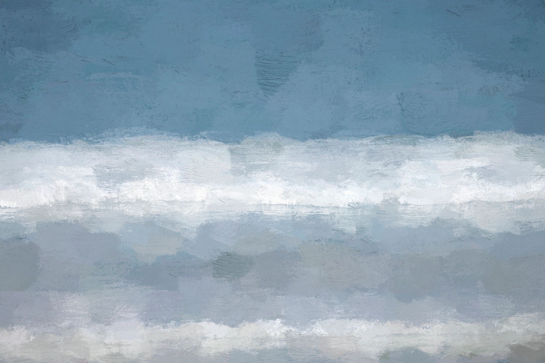 Stylized coastal landscape with painterly effect